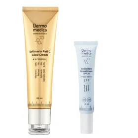 Dermomedica ZESTAW SYLIMARIN RETI C GLOW CREAM 60 ml + ANTIOXIDANT MINERAL CREAM SPF 30 MINI 15 ml