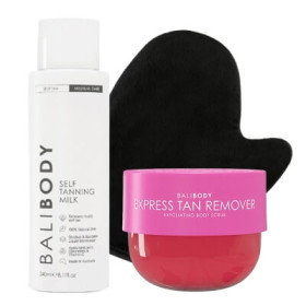 Self Tanning Milk + Luxe Tanning Mitt + Express Tan Remover Scrub