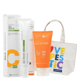 Sun Defense SPF 50+ + Age Rescue 24H Cream + Beach Bag