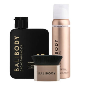 Body Blending Brush + Instant Tan Light - Medium + Cacao Tanning Oil SPF 15
