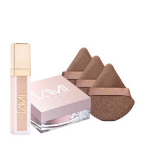 Concealer Vanilla + Eye Powder + Puff x 3