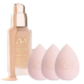 Goddess Skin Radiant Skin Foundation + Makeup Blender Sponge x 3