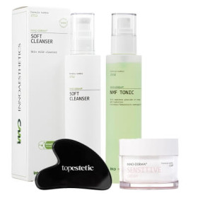 Soft Cleanser + NMF Tonic + Sensitive Cream + Gua Sha