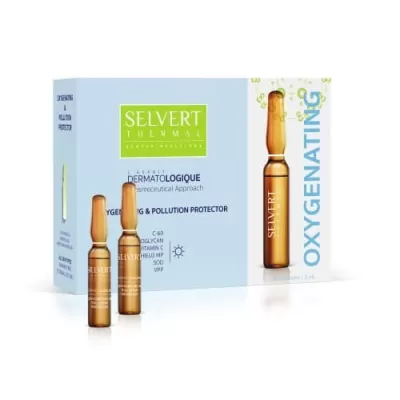 Selvert Thermal OXYGENATING & POLLUTION PROTECTOR ampoules to prevent skin contamination 10x2ml