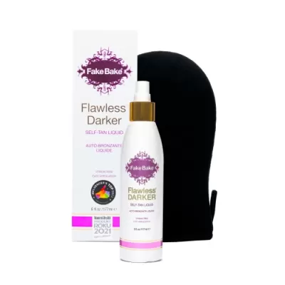 Fake Bake FLAWLESS DARKER self-tanner in liquid with glove for 177ml application
