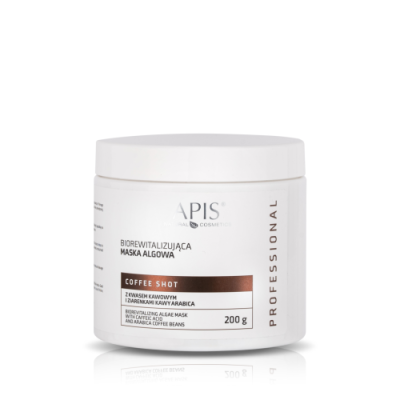 Apis Professional Coffee Shot Biorevitalizing Algow Mask with coffee acid and coffee beans Arabica 200g