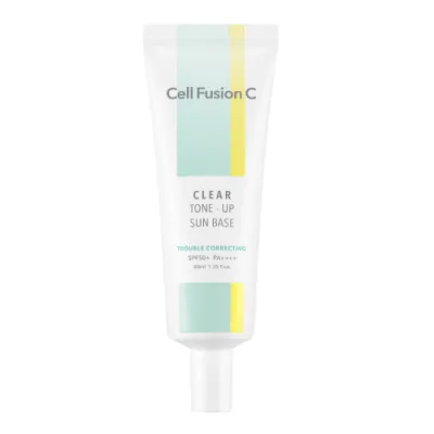 Cell Fusion C CLEAR SUN BASE SPF 50+/PA++ covering base for makeup reducing redness with sun protection 40ml