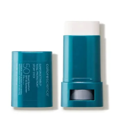 Colorescience  TOTAL PROTECTION SPORT STICK SPF50 sunscreen in a 18g balm-like formula