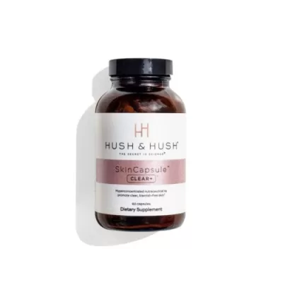 Hush & Hush SKIN CAPSULE CLEAR+ supplementation product works on most causes of acne lesions 60 capsules