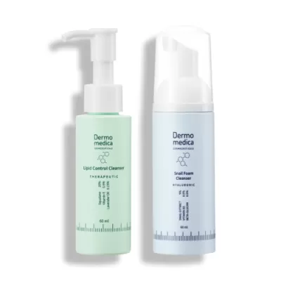 Dermomedica LIPID CONTROL AND SNAIL FOAM CLEANSER MINI set Lipid Control Cleanser and Snail Foam Cleanser 120ml