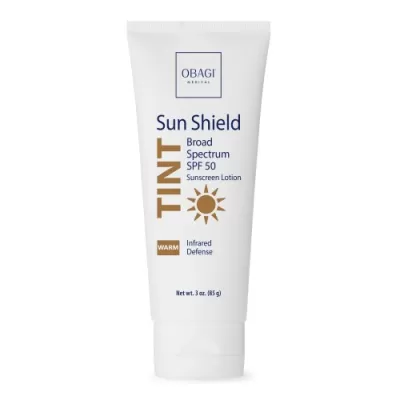 SUN SHIELD TINT BROAD SPECTRUM SPF 50 WARM cream for daily care, protecting against UVA and UVB solar radiation with a warm shade of 85g