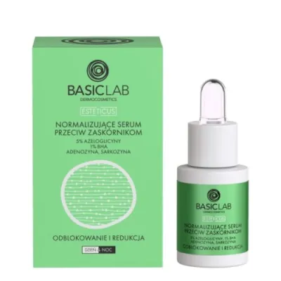 BasicLab ESTETICUS Normalising serum against blackheads with 5% azeloglicin and 1% BHA 15ml