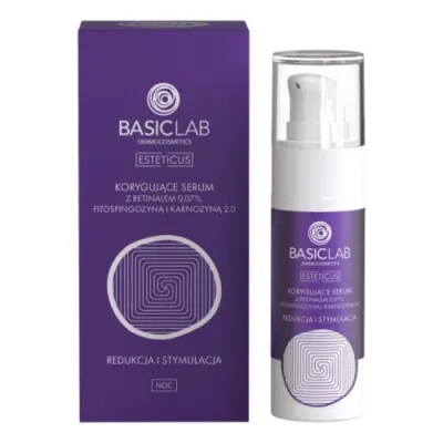BasicLab ESTETICUS Correcting serum with retinal 0.07%, phytosphingosine and carnosine 2.0 30ml
