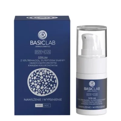 BasicLab ESTETICUS Serum with trehalosis 10% and 5% peptide 15ml
