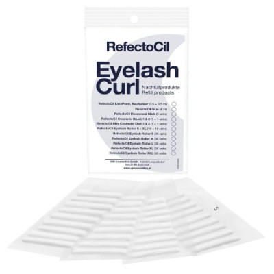 RefectoCil Refill Eyelash roller – Rolls to tighten eyelashes different sizes 36 pieces.