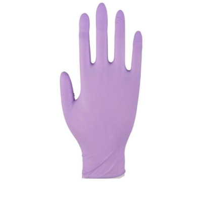 Medical gloves purple nitrile - M- damaged packaging
