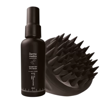 Dermomedica Clinic CARE GROWTH HAIR ZINC SERUM + SCAPP MASSAGER hair serum with peptide-copper complex, biotin derivative and zinc 60ml