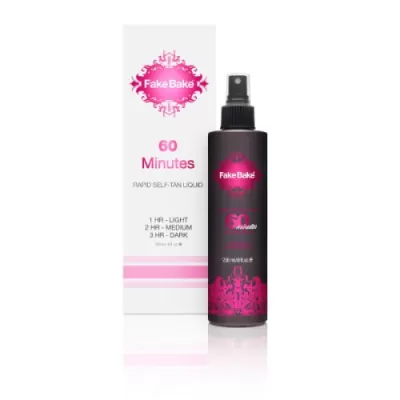 Fake Bake 60 MINUTES self-tanning liquid with glove for 236ml application
