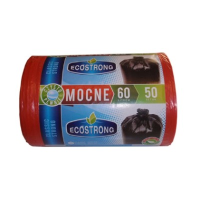 Red waste bags 60l LDPE 50 pieces.