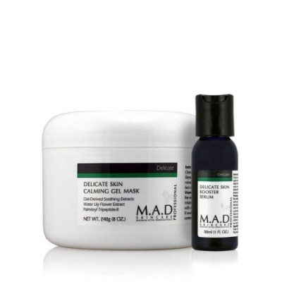 M.A.D Delicate Skin Calming Gel Mask soothing mask in gel 240g + Booster Serum 30ml