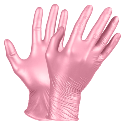 Medical nitrile gloves Fancy pink pearl gloves