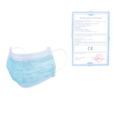 Three layer protective mask with 50 piece rubber.