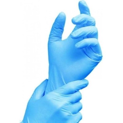 Medical gloves blue nitril-S- damaged packaging
